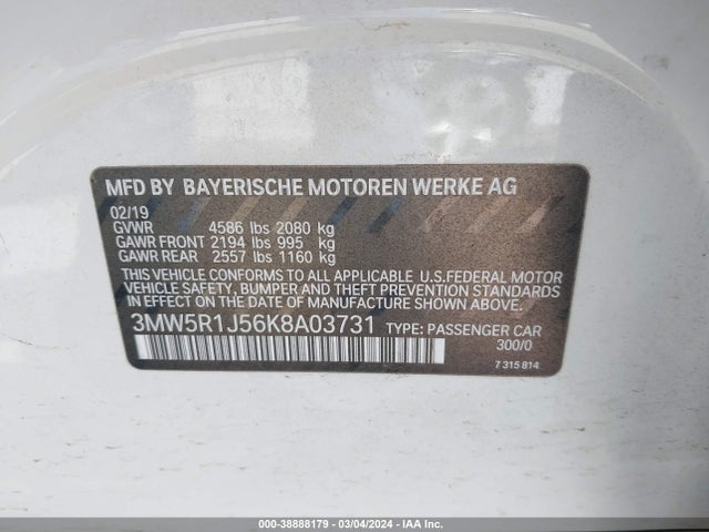 BMW 330I 2019 3MW5R1J56K8A03731 Image 9