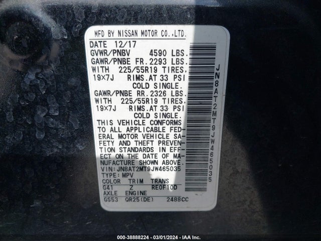 Nissan Rogue Sl 2018 JN8AT2MT9JW465035 Image 9