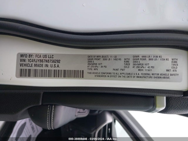 1C4RJYB67N8756292 Jeep Grand Cherokee 4xe Limited 4x4