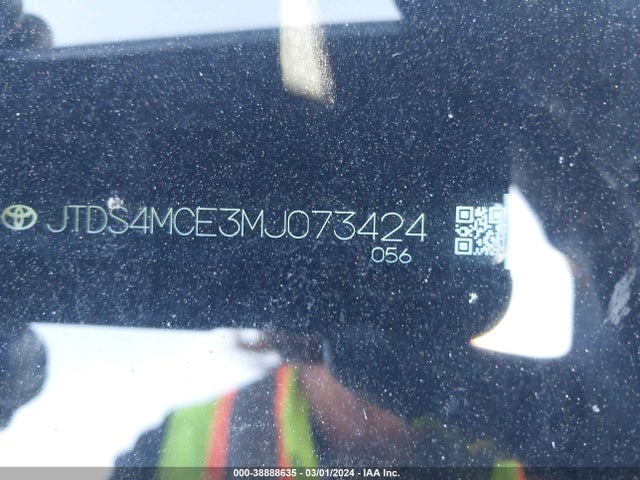 Toyota COROLLA SE 2021 JTDS4MCE3MJ073424 Image 9