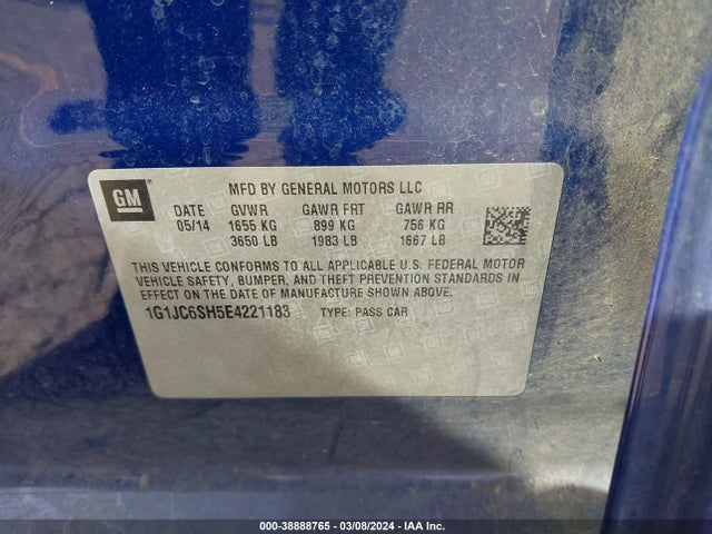 Chevrolet Sonic 2014 1G1JC6SH5E4221183 Image 21