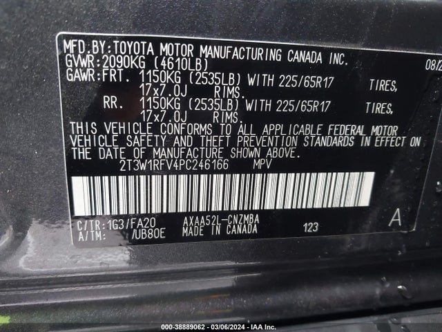 Toyota Rav4 Xle 2023 2T3W1RFV4PC246166 Image 9