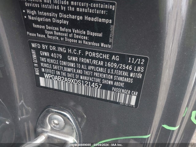 2013 PORSCHE 911 WP0AB2A9XDS121457 Photo 8