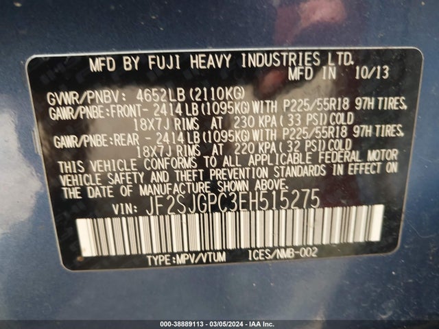 Subaru Forester 2.0xt Touring 2014 JF2SJGPC3EH515275 Image 9