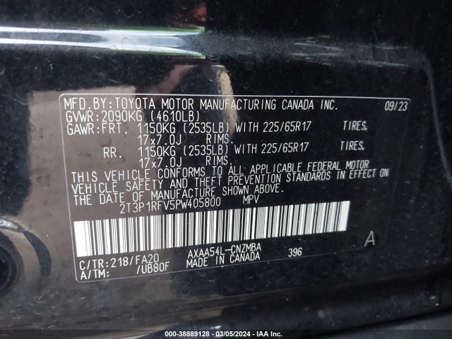 Toyota Rav4 Xle 2023 2T3P1RFV5PW405800 Image 9