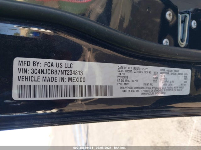 Jeep Compass Altitude Fwd 2022 3C4NJCBB7NT234813 Image 9
