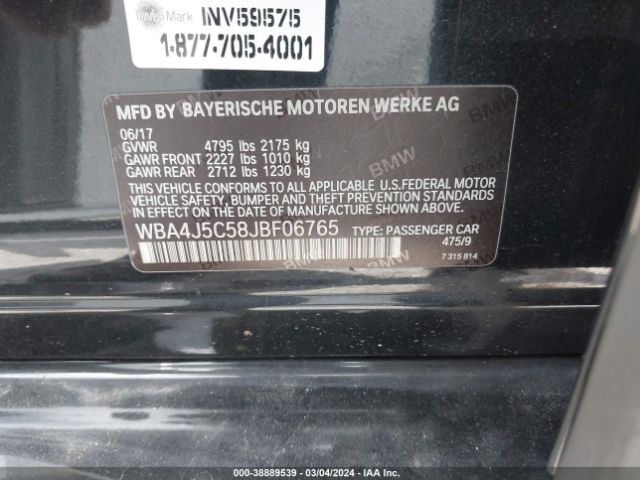 WBA4J5C58JBF06765 BMW 440i Gran Coupe
