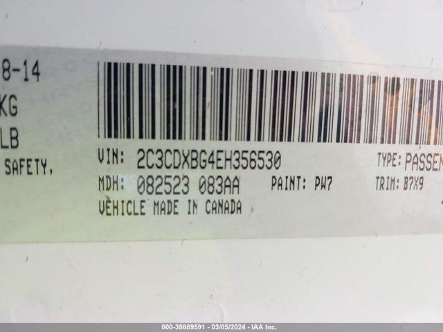 Dodge Charger Se 2014 2C3CDXBG4EH356530 Image 9