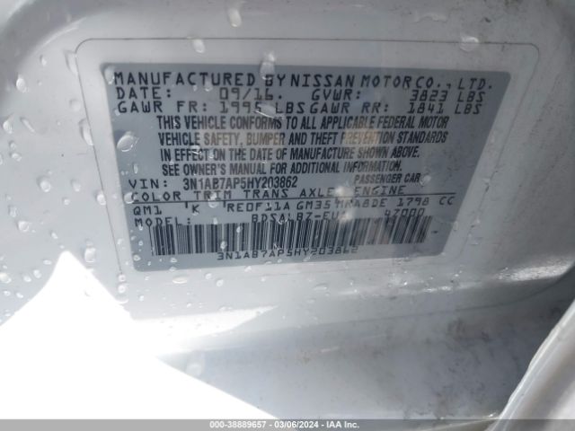 3N1AB7AP5HY203862 Nissan SENTRA S
