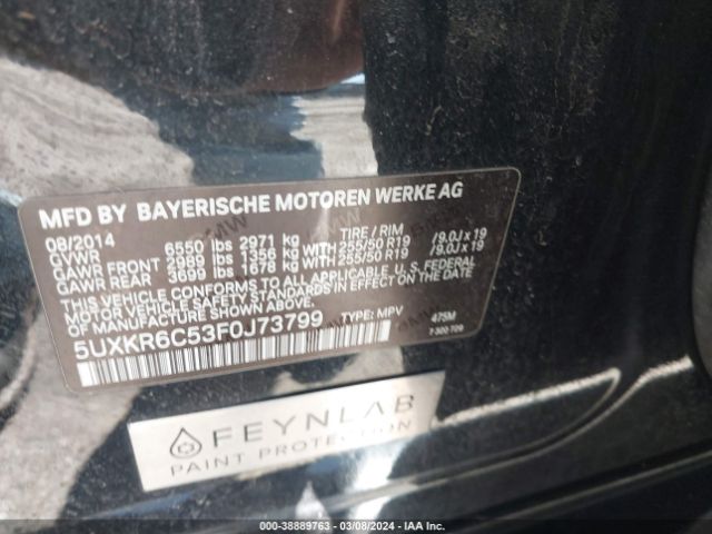 5UXKR6C53F0J73799 BMW X5 Xdrive50i
