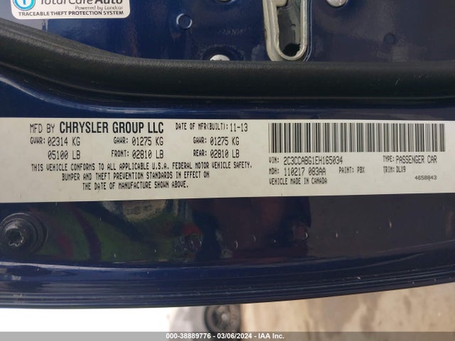2014 CHRYSLER 300 300S VIN: 2C3CCABG1EH165034