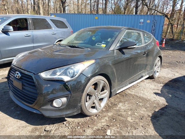 Hyundai Veloster Turbo W/black 2014 KMHTC6AE9EU193472 Image 2