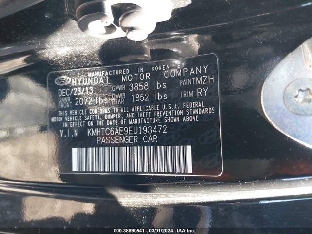 Hyundai Veloster Turbo W/black 2014 KMHTC6AE9EU193472 Image 9