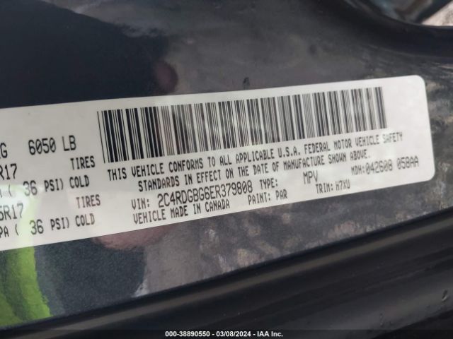 2C4RDGBG6ER379808 Dodge Grand Caravan Se