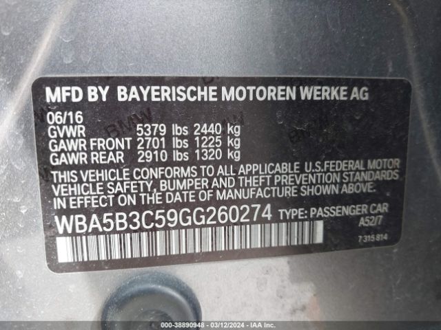 WBA5B3C59GG260274 BMW 535i Xdrive
