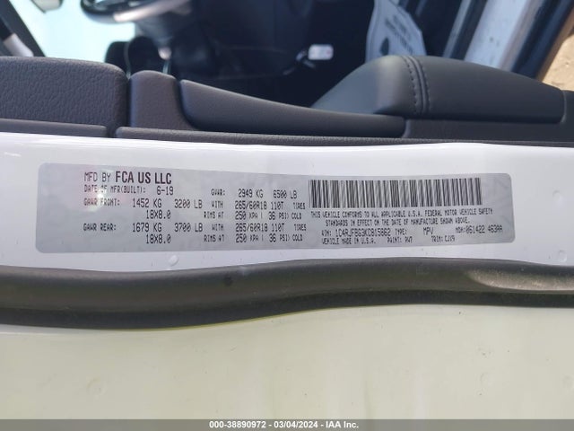 1C4RJFBG3KC815862 Jeep Grand Cherokee Limited 4x4