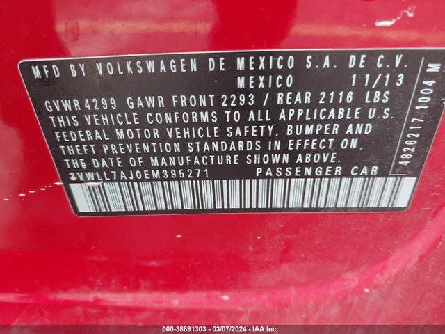Volkswagen Jetta 2.0l Tdi 2014 3VWLL7AJ0EM395271 Image 9