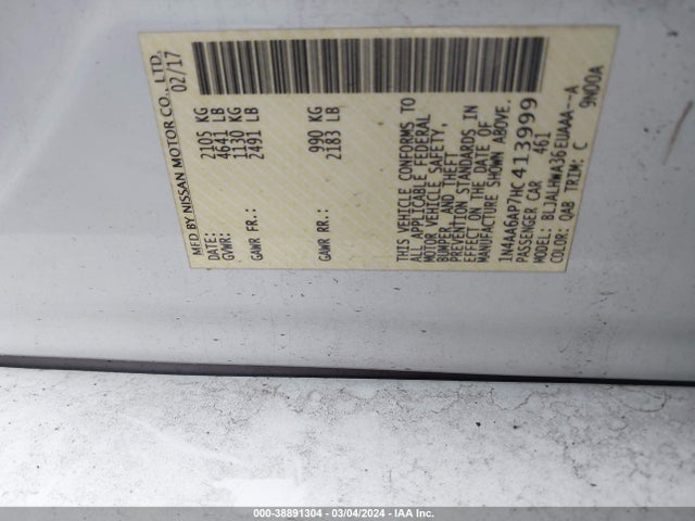 Nissan Maxima 3.5 Platinum 2017 1N4AA6AP7HC413999 Image 9