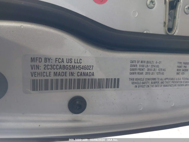 2C3CCABG5MH546027 Chrysler 300 300s