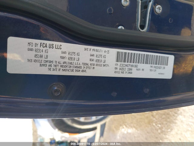 Chrysler 300 Limited 2015 2C3CCAAG7FH841862 Image 9