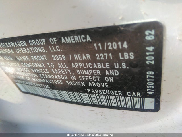 1VWBS7A30FC047120 Volkswagen Passat 1.8t Sport