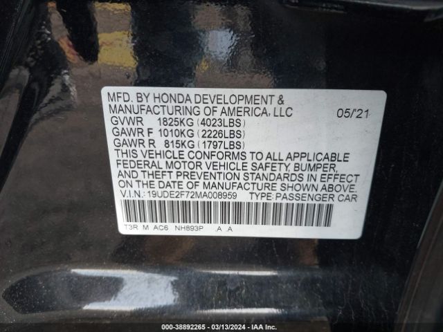 19UDE2F72MA008959 Acura Ilx Premium Package/technology Package