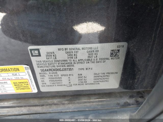 5GAKRCKD6GJ287351 Buick Enclave Premium