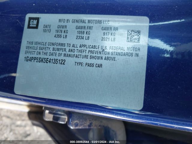 1G4PP5SK5E4135122 Buick Verano