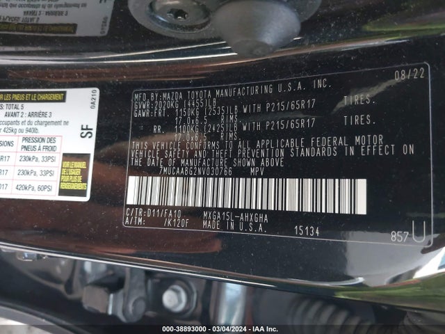 Toyota Corolla Cross Le 2022 7MUCAABG2NV030766 Image 9