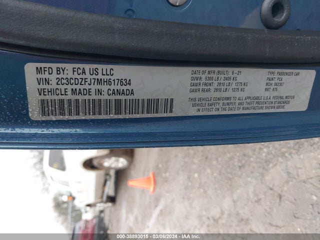 Dodge Challenger R/t Scat Pack 2021 2C3CDZFJ7MH617634 Image 9