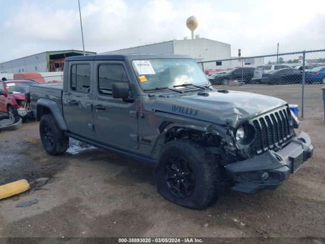 Auction sale of the 2021 Jeep Gladiator Willys 4x4, vin: 1C6HJTAG4ML586968, lot number: 38893020