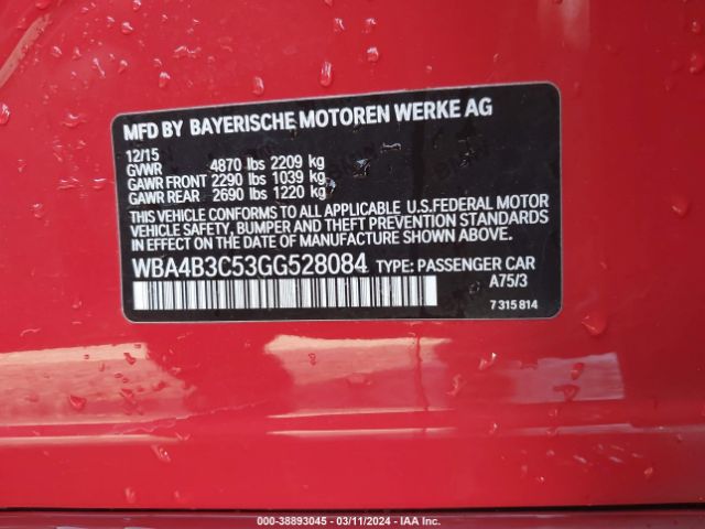 WBA4B3C53GG528084 BMW 435i Gran Coupe Xdrive