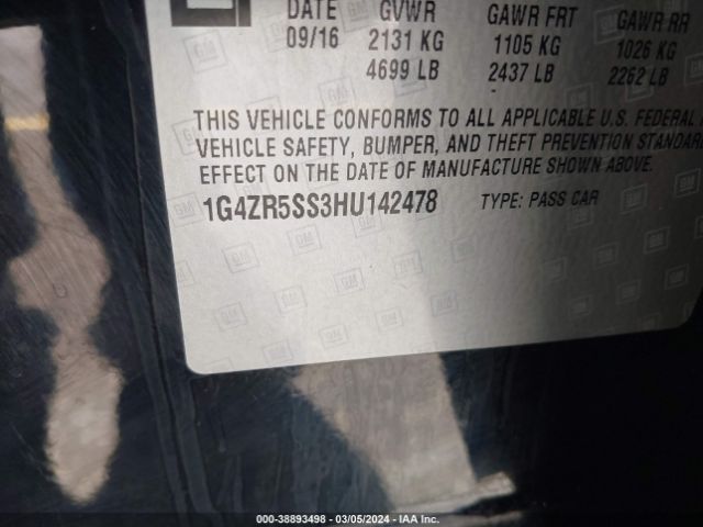 1G4ZR5SS3HU142478 Buick Lacrosse Premium