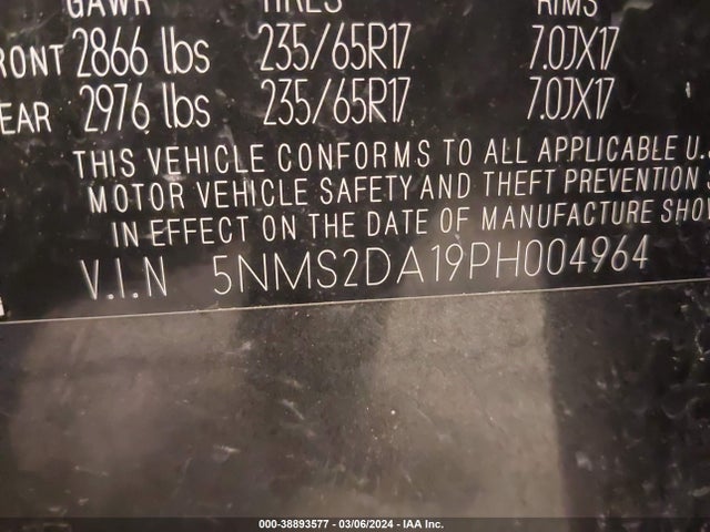 Hyundai Santa Fe Hybrid Blue 2023 5NMS2DA19PH004964 Image 9