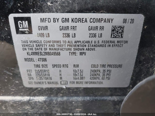 Buick Encore Gx Awd Select 2021 KL4MMESL2MB049568 Image 9