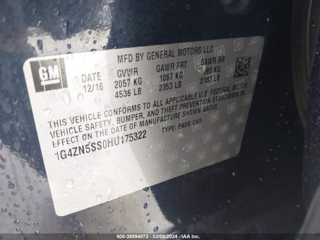 1G4ZN5SS0HU175322 Buick Lacrosse Preferred