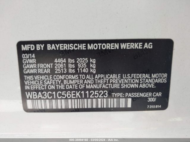 2014 BMW 328I WBA3C1C56EK112523 Photo 8