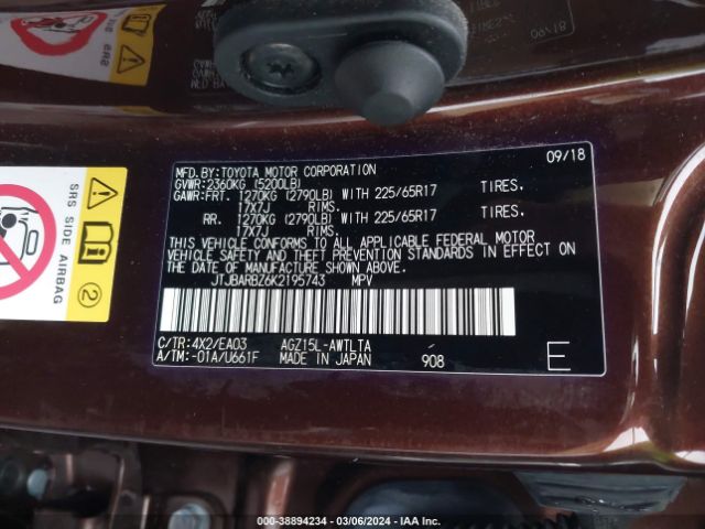 JTJBARBZ6K2195743 Lexus NX 300
