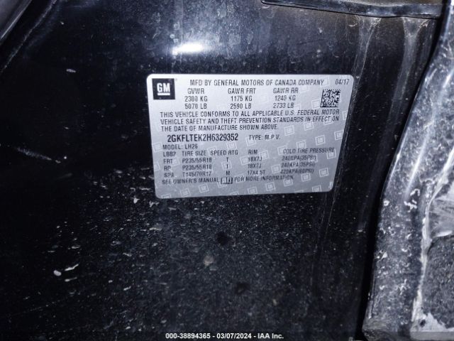 2GKFLTEK2H6329352 GMC Terrain Sle-2