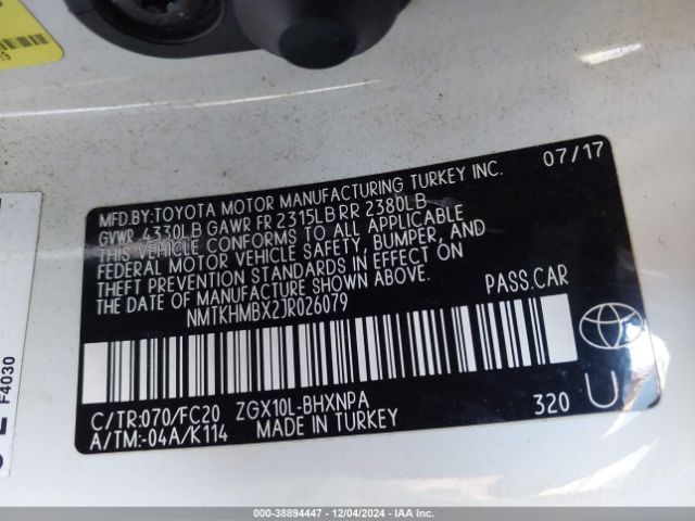 NMTKHMBX2JR026079 Toyota C-HR XLE