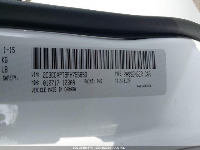 2C3CCAPT9FH755893 Chrysler 300c Platinum