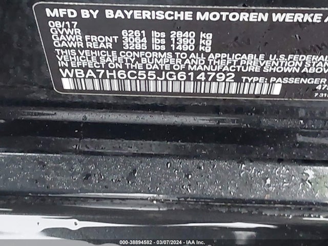 BMW M760i Xdrive 2018 WBA7H6C55JG614792 Image 9