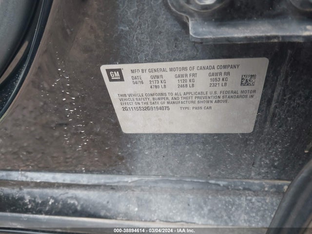 Chevrolet Impala 2lt 2016 2G1115S32G9194075 Image 9
