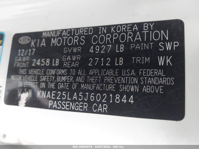 KIA Stinger Premium 2018 KNAE25LA5J6021844 Image 9