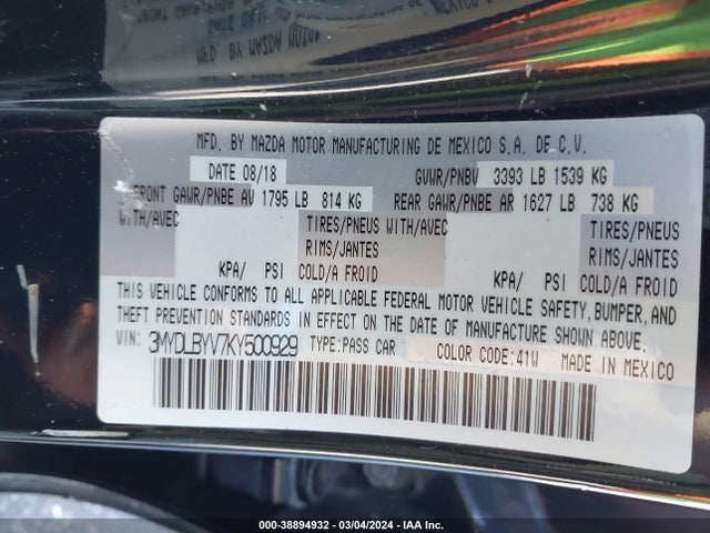 Toyota YARIS L 2019 3MYDLBYV7KY500929 Image 9
