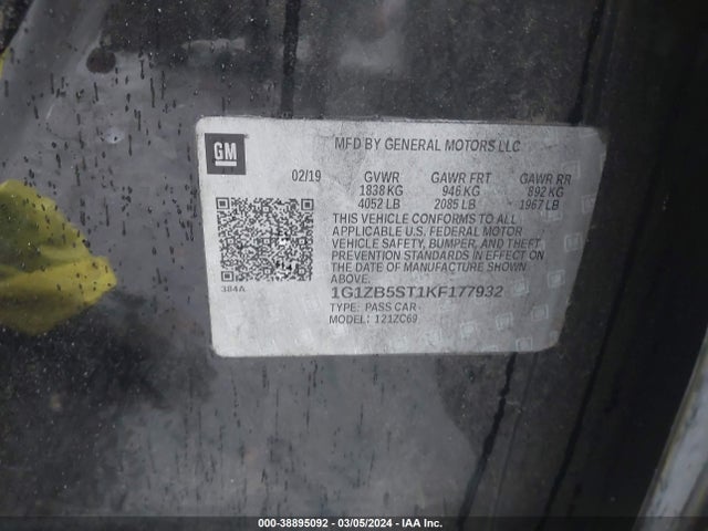 Chevrolet Malibu 1ls 2019 1G1ZB5ST1KF177932 Image 9