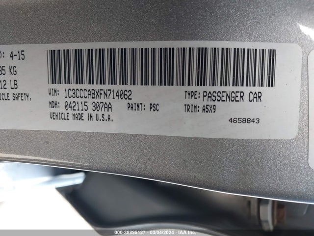 Chrysler 200 Limited 2015 1C3CCCABXFN714062 Image 9