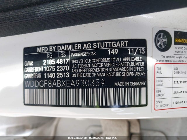 WDDGF8ABXEA930359 Mercedes-Benz C 300 Luxury 4matic/sport 4matic