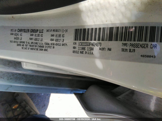 Chrysler 2015 2015 1C3CCCEG3FN624273 Image 9
