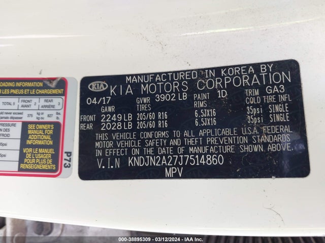 KIA Soul 2018 KNDJN2A27J7514860 Image 9